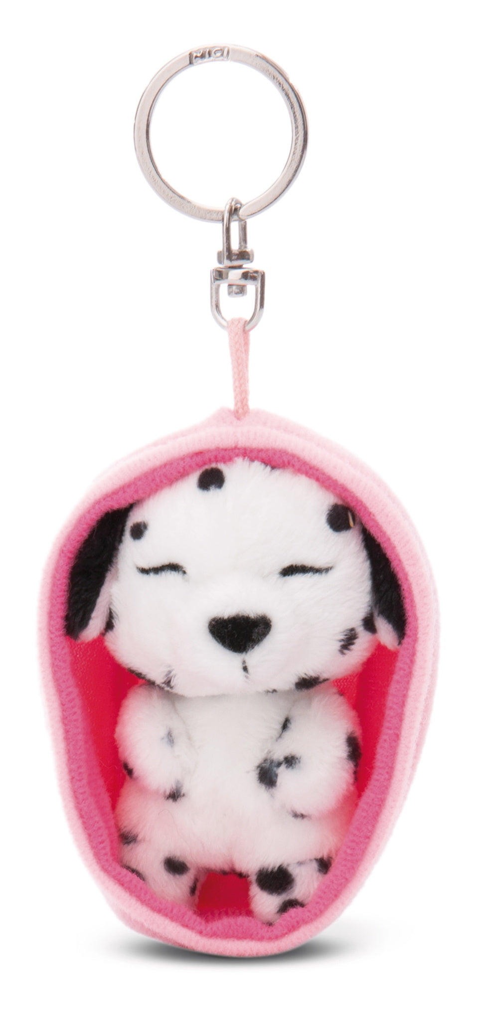 Chien 8 cm dalmatien, rose clair