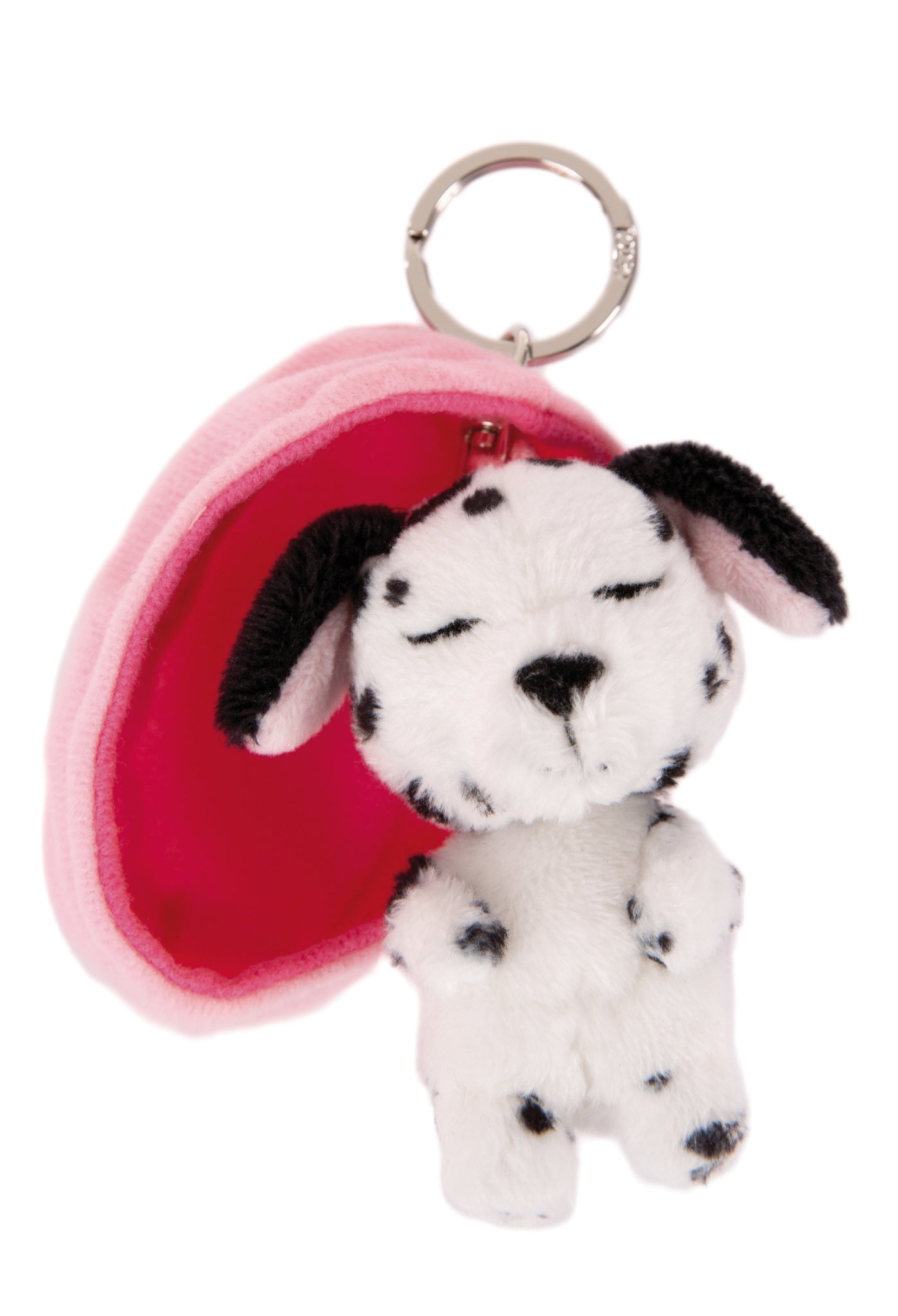 Chien 8 cm dalmatien, rose clair