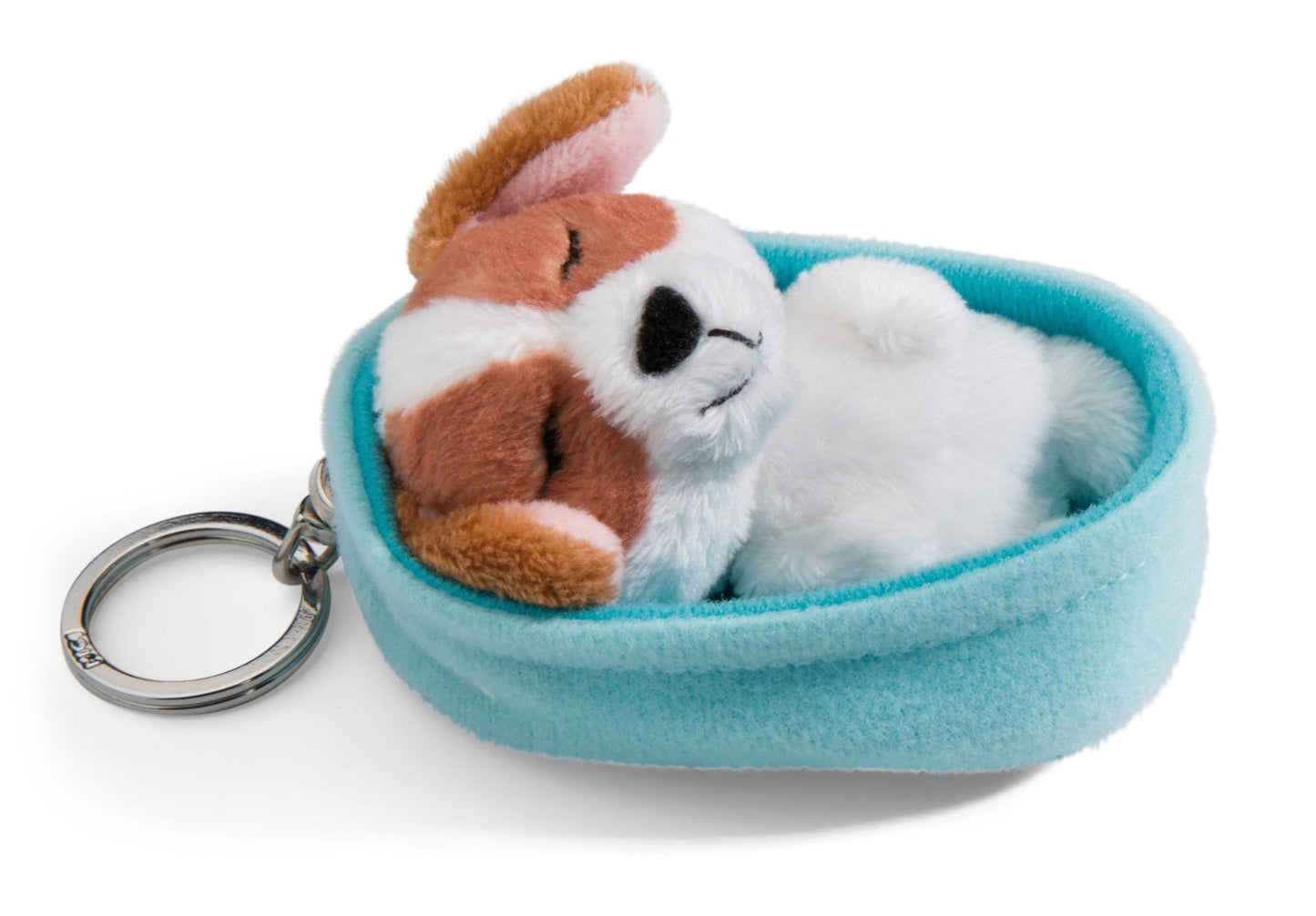 Chien 8 cm Cocker Spaniel, panier bleu clair