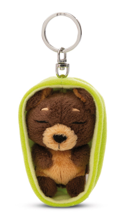 Chien marron foncé 8 cm