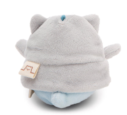 Pingouin Waddle 8 cm avec costume de canard et de chat