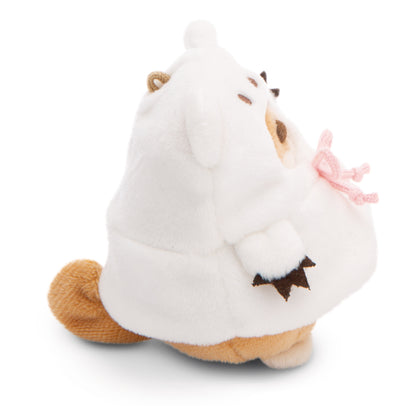 Chien Hiro 8 cm avec un bubble tea et costume Ours polaire