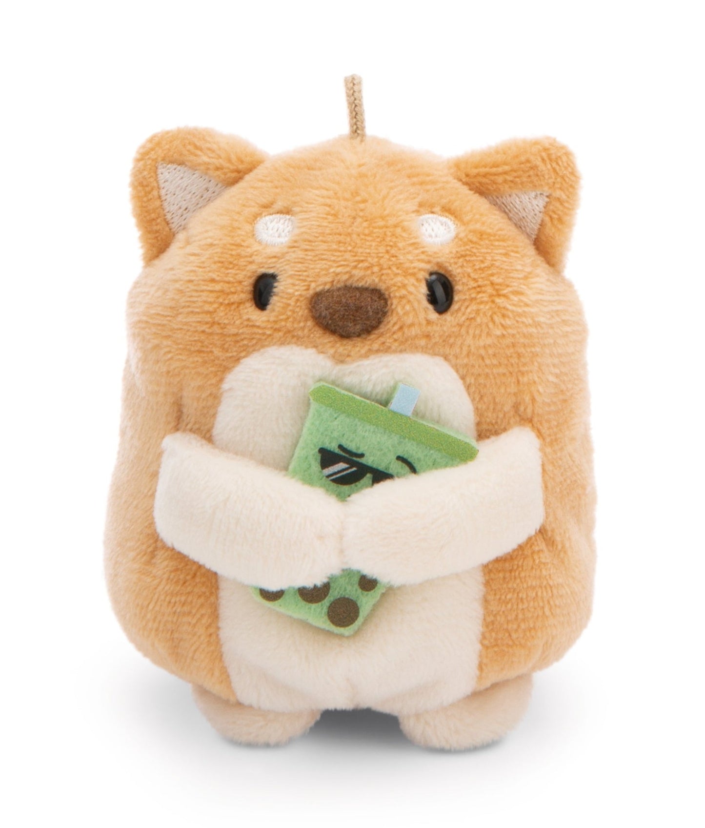 Chien Hiro 8 cm avec un bubble tea et costume Ours polaire