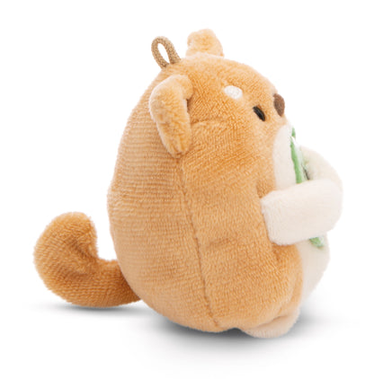 Chien Hiro 8 cm avec un bubble tea et costume Ours polaire