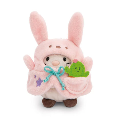 Chat Angy 8 cm avec cactus et costume de lapin